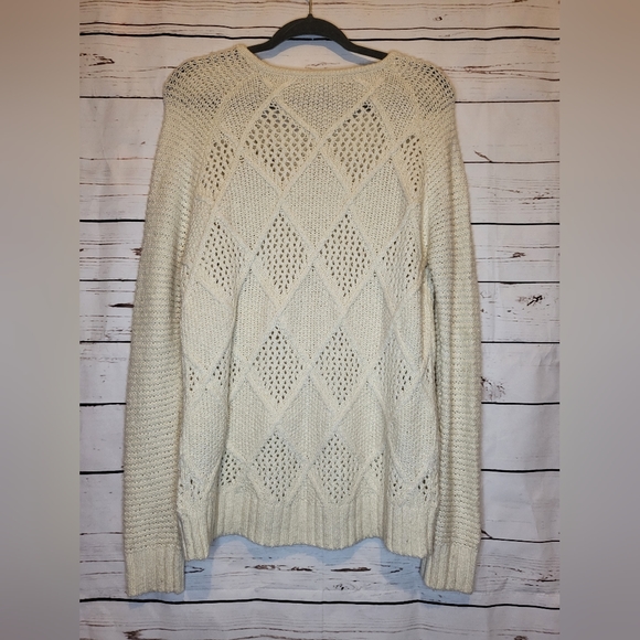 Cream American Eagle Outfitters Knitted Sweater size Small - Picture 3 of 7